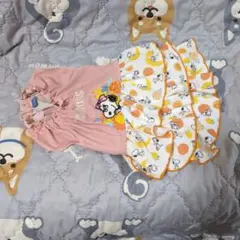 ペットパラダイス　SS　フリルドレス 　ピンクと白　スヌーピー　冷感