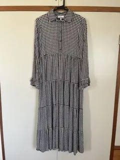 GANNI チェック柄 シャツワンピース チェック柄 Ganni(ガニー) ワンピース・オールインワン