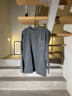 Goodwearダークグレー 長袖カットソー ポケット付き