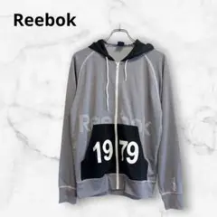 希少】Reebok リーボック ジップパーカー 【M】1979速乾グレー