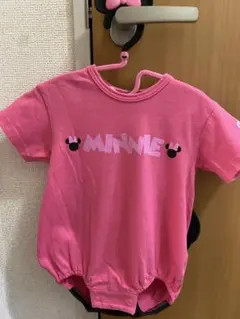 ミニーマウスロンパース ピンク　フリーサイズ