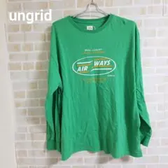 ungrid オーバーサイズ ロンT カットソー