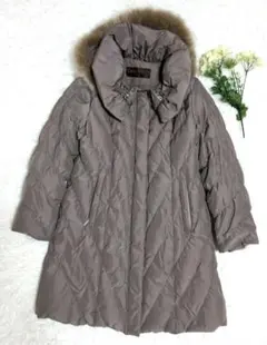 最終出品値下げ✨BALMAIN✨ ダウンコート　裏総柄　ブルーフォックス