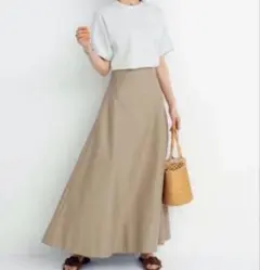 YLEVE コットンフレア ロングスカート