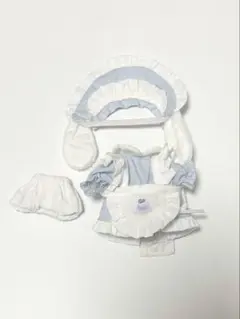 オビツ11 水色 メイド服 ボンネット ドロワーズ アウトフィット