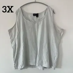 ベーシックエディション【3X】タンクトップ レース ノースリーブ ビッグサイズ