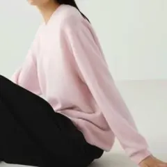 新品未使用 完売品 ✨ユニクロ カシミヤリラックスVネックセーター ピンク S
