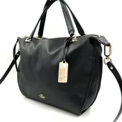 COACH 711 コーチ トートバッグ レザー 2way 斜め掛け ブラック