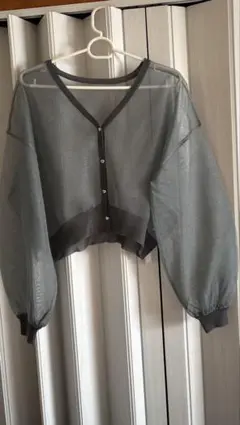 グレー シアーカーディガン