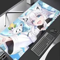 新品未使用】1 ホロライブ 白上フブキ デスクマット プレイマット