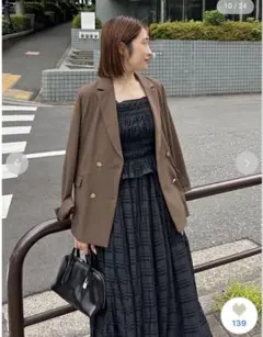 snidel sustainableメタルボタンテーラードジャケット