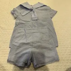 110サイズ ストライプ セーラー襟　セットアップ　インポート服