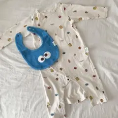 2点セット★セサミストリート　ロンパース　スタイ　長袖　80-90
