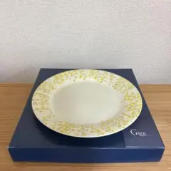 未使用品　フランス　Gien ミモザプレート GIENジアン・ミモザ 廃盤品 22センチプレート B 白 入手困難品