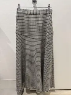 フレアスカート チェック柄 ウエスト59〜63cm