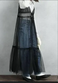 チュール キャミソール ワンピース