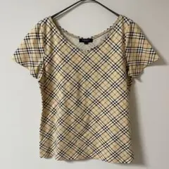 BURBERRY LONDON ノバチェック半袖トップス 2 ベージュ 三陽商会