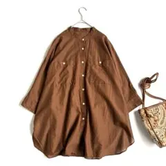 極美品 マーガレットハウエル ブラウス FINE POPLIN ネッカチーフ