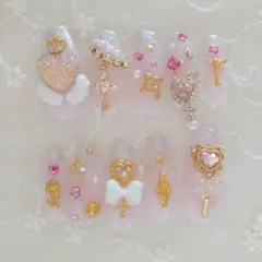 現品❤グラデーション マグネットフレンチ ゆめかわ 魔法少女 韓国 ネイルチップ