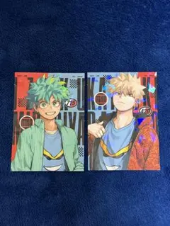 最強ジャンプ付録 僕のヒーローアカデミア ステッカー緑谷出久 爆豪勝己2枚セット