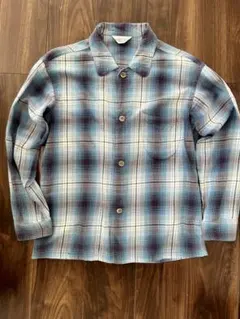 UNUSED アンユーズド オンブレチェックシャツ ブルー