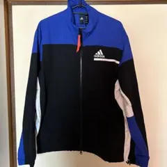 美品⭐︎adidasのジャケット⭐︎Ｍサイズ⭐︎黒✖️青⭐︎