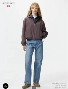 ストレートジーンズ ブルー　UNIQLO 丈長め　サイズ27