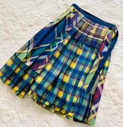 美品　sacai サカイ　パッチワーク　チェックスカート　スカートのサムネイル