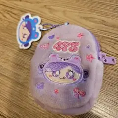 しなクマ刺繍ポーチパープル♡土日祝限定価格☆