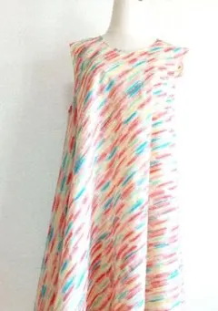 ウール反物着物リメイク バイアス裁ちドレープＡラインジャンスカNo.192