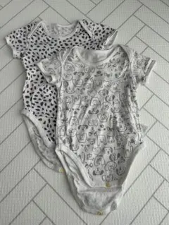 肌着 80cm 動物柄　2枚セット　ボディスーツ