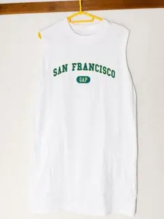 GAP ノースリーブ Tシャツ ホワイト ワンピース Sサイズのサムネイル