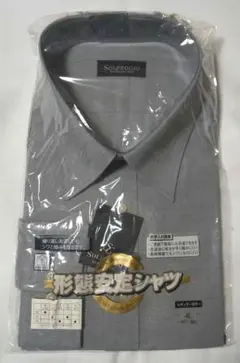 【未使用】メンズ(男性用) グレーの長袖Yシャツ