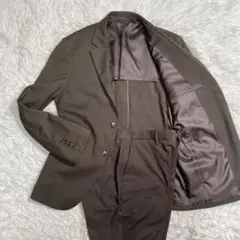 極美品　GU ジーユー　セットアップ　スーツ　ブラウン　茶色　M