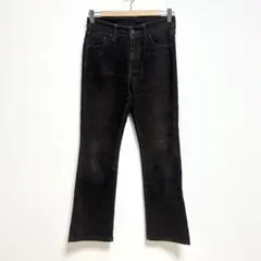 ✨美品✨ユニクロ　コーデュロイフレアパンツ【23】ストレッチ　ブラウン系
