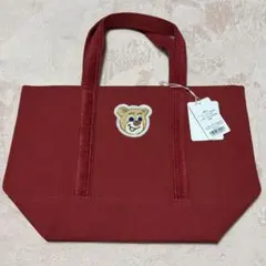 FEILER】 オールドテディワッペントートバッグ ダークグリーン L 小