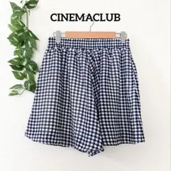 【シネマクラブ】 レディースショートパンツ キュロット チェック (M)のサムネイル