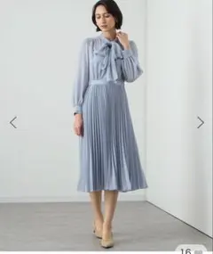 新品 ANAYI アナイ プリーツワンピース 34号 セール】 ジョーゼットプリーツワンピース （ロング・マキシ丈