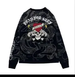 小*子様 Ed Hardy ロングスリーブTシャツ スカル 蛇 総柄のサムネイル