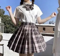 地雷系 チェック 制服 スカートセット なんちゃって制服 コスプレ XS