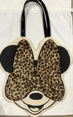 ミニー　レオパード柄 トートバッグ　ヒョウ柄 ミニー ファー バッグ
