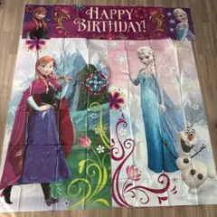 【アナ雪】アナとエルサ 誕生日タペストリー