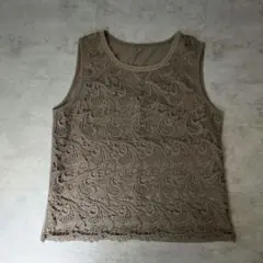 【美品】innocente レース ノースリーブ ベージュ Y2K