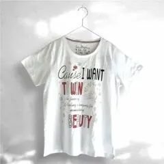 CANDY CAN ロゴプリント Tシャツ ホワイト L
