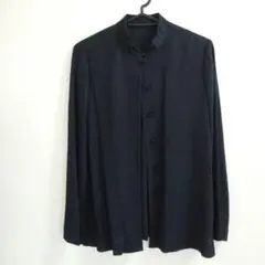 レリアンシースルーチャイナボタン長袖ブラック黒トップスシャツ