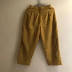 ヘリンボーン マスタード ワイドパンツ