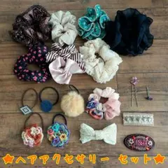 ★18点セット★ヘアアクセサリー シュシュ ヘアゴム ヘアピン 等