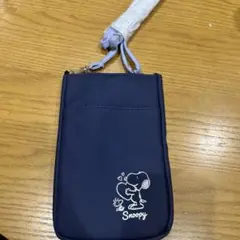 スヌーピー スマホショルダーバッグ ネイビー