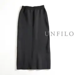 524y*美品 UNFILOアンフィーロ ポリエステルフォルム Ｉラインスカート