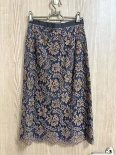 【美品】 stola. 配色レース タイトスカートのサムネイル